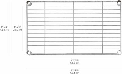 4-Shelf Adjustable, Storage Shelving Unit, (200 Pound Loading Capacity per Shelf), Steel Organizer Wire Rack, 13.4"D X 23.2"W X 48"H, Chrome - Image 6