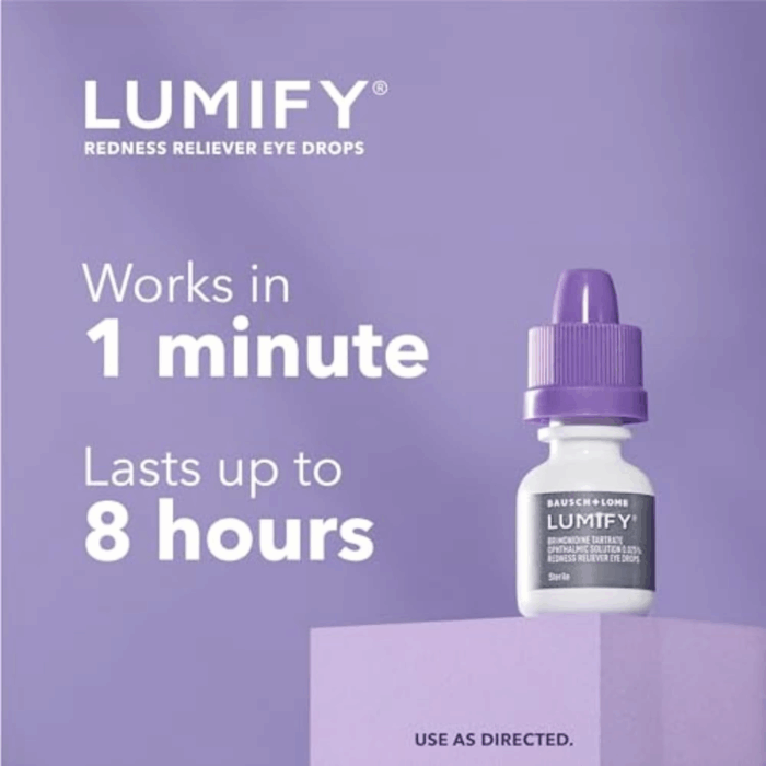 Redness Reliever Eye Drops, for Whiter & Brighter Looking Eyes, 0.08 Fl Oz (2.5 Ml) - Image 4