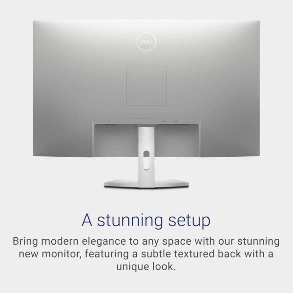 S3222HN Curved Monitor - 31.5-Inch FHD (1920X1080) 75Hz 4Ms 1800R Curved Display, HDMI Connectivity, AMD Freesync Technology, Tilt Adjustability - Silver - Image 4