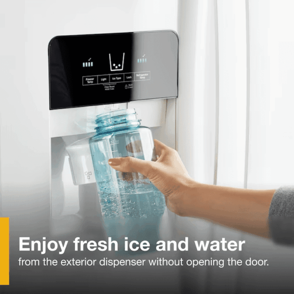 in Door Can Caddy 21.4-Cu Ft Side-By-Side Refrigerator with Ice Maker ,Water and Ice Dispenser ( Fingerprint Resistant Stainless Steel ) - Image 6