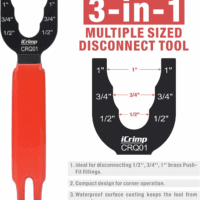 Icrimp CRQ01 Disconnect Tong Sized 1/2 Inch, 3/4 Inch, 1 Inch, Removal Tool Used for Demount Brass Push Fit, Push-To-Connect Fittings - Image 2