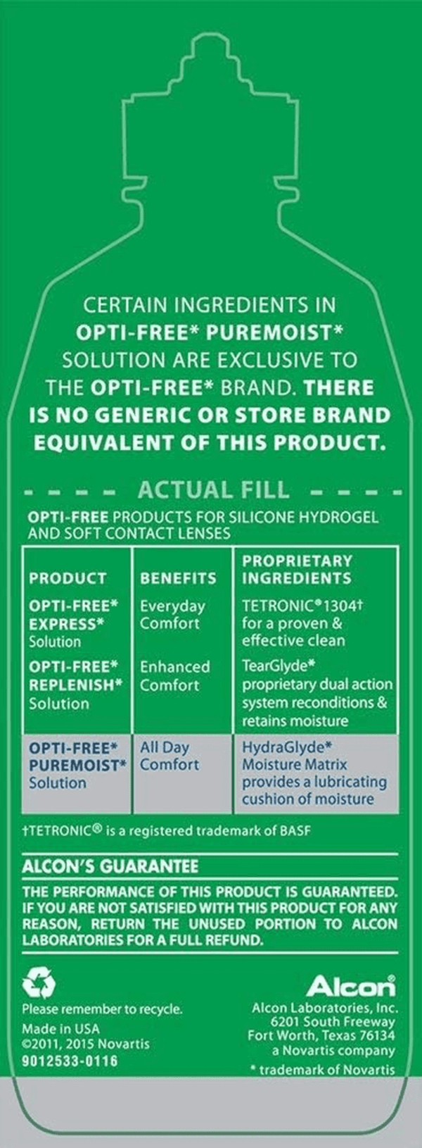 Puremoist Multi-Purpose Contact Lens Cleaning and Disinfecting Solution with Lens Case, 20 Fl Oz (Pack of 2- 10Oz Bottles) - Image 6