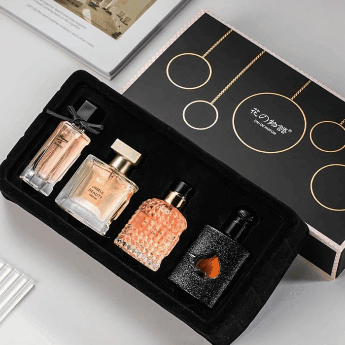 Women'S Perfume Set: 4 Floral and Fruity Fragrances in a Gift Box, 105Ml Total (3.5Oz). Perfect for Gifting or Personal Use, Elegant and Timeless Scents for Any Occasions