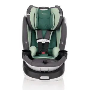 Gold Revolve360 Slim 2-In-1 Rotational Car Seat with Green & Gentle Fabric (Peridot Green)