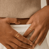 Gold Initial Rings for Women Non Tarnish 18K Gold Plated Heart Initial Stackable Rings Adjustable Pinky Rings for Women Cute Dainty Alphabet Capital Letter Rings Jewerly Gift - Image 4