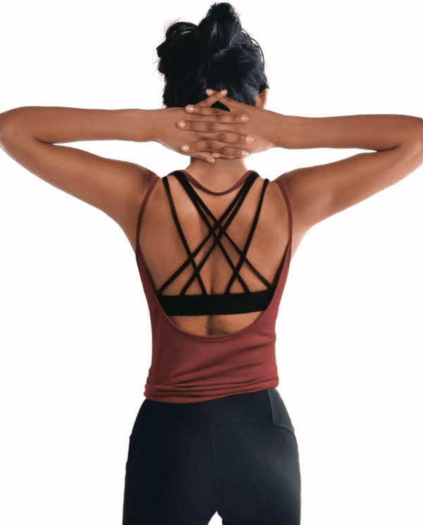 Womens Summer Workout Tops Sexy Backless Yoga Shirts Open Back Activewear Running Sports Gym Tank Tops