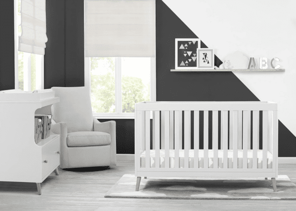 Essex 4-In-1 Convertible Baby Crib, Bianca White with Natural Legs - Image 3