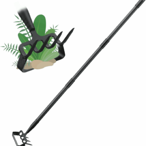 Stirrup Hoe and Cultivator Garden Tool Heavy Duty, Scuffle Loop Hula Action Hoe Weeding Gardening Hand Tools for Women Kids Men, Metal Weeder Scraper Garden Hoe Rake Weed Puller Long Handle 32-62 Inch