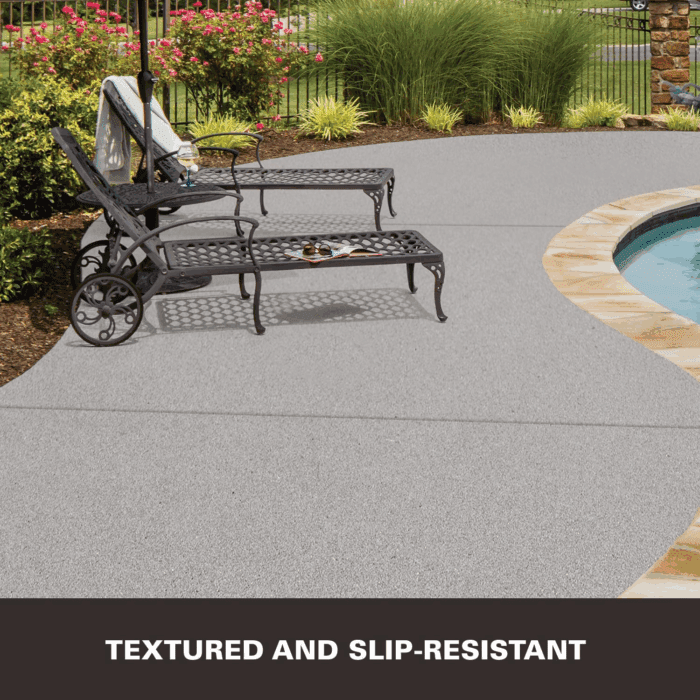 Decorative Concrete Coating, Interior/Exterior, Slip Resistant, Gray, 1 Gallon - Image 3