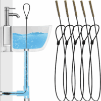 30 Inches Sink Snake Drain Clog Remover, Upgraded Anti-Break Metal Plumbing Snake with Nylon Layer, Drain Hair Remover for Shower Drain, Bathroom Clogs, Kitchen Sink Drain Cleaning(5 Pcs)