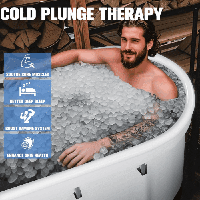 XL 130 Gal Ice Bath Tub for Cold Plunge,2025 Large Oval Ice Bath Tubs for Athletes,Portable Cold Plunge Tub,Cold Water Plunge Tub Foldable, Cold Plunge for Family,Ice Baths for Home,Gyms,Indoor Use - Image 6