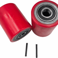 A Pair of Pallet Jack Front Wheels 3" X 3.75" PU Tread with Pre-Installed Bearings 20Mm ID Includes Pins by - Image 3