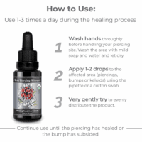 Piercing Aftercare - USDA Certified Organic Vegan Piercing Oil - 0.5 Fl Oz/15Ml - Image 6
