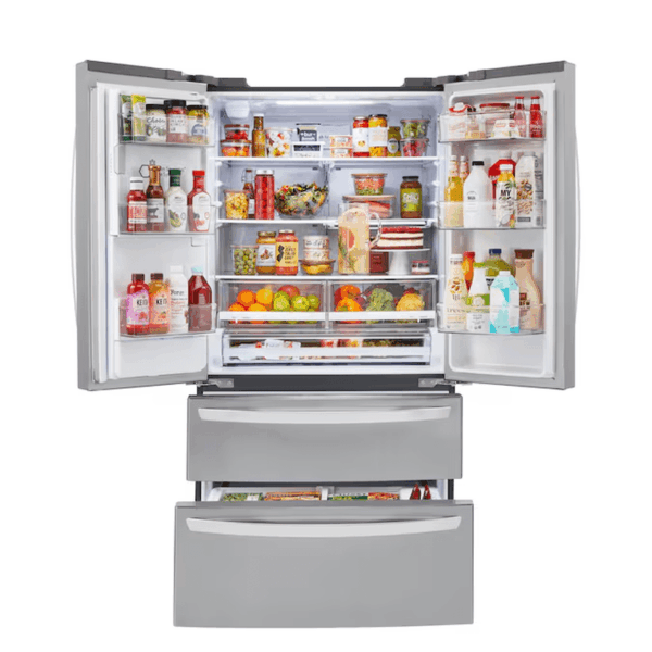 Standard-Depth Craft Ice Smart Wifi Enabled 27.8-Cu Ft 4 -Door Smart Compatible French Door Refrigerator with Dual Ice Maker with Water and Ice Dispenser ( Printproof Stainless Steel ) ENERGY STAR Certified - Image 2