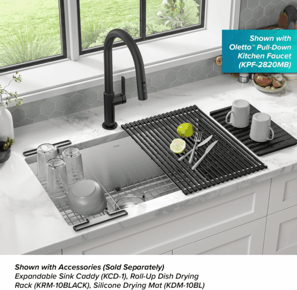 Standart Pro 30 -Inch Undermount Single Bowl 16 Gauge Stainless Steel Kitchen Sink, KHU100-30 - Image 2