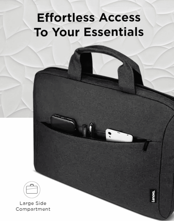 Laptop Bag T210, Messenger Shoulder Bag for Laptop or Tablet, Sleek, Durable & Water-Repellent Fabric - Image 4
