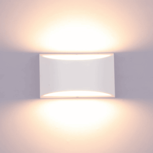 Modern LED Wall Sconce Light Dimmable 12W up down Wall Light for Bedroom Living Room, Warm White