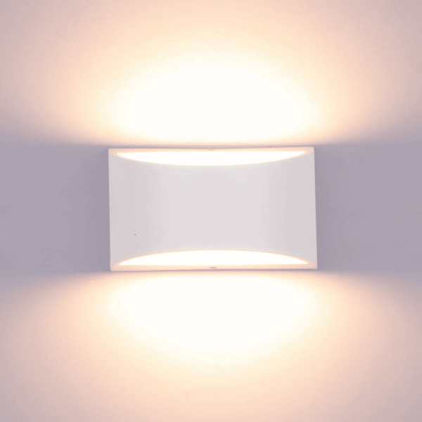 Modern LED Wall Sconce Light Dimmable 12W up down Wall Light for Bedroom Living Room, Warm White