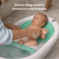 4-In-1 Grow-With-Me Baby Bathtub, Baby Tub for Newborns to Toddler with Removable Bath Seat & Backrest for Bath Support in Tub - Image 2