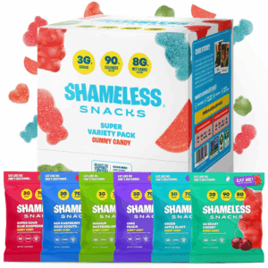 Snacks - Healthy Low Calorie Snacks, Low Carb Keto Gummies (Gluten Free Candy) - 6 Pack Super Variety Pack