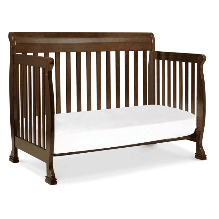 Kalani 4-In-1 Convertible Baby Crib with Wooden Toddler Bed, Daybed & Full-Size Bed Conversion - Easy to Assemble & GREENGUARD Gold Certified - 4 Adjustable Mattress Heights - Espresso - Image 8