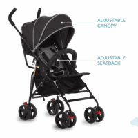 Vista Moonwalk Baby Stroller in Black, Lightweight Infant Stroller with Compact Fold, Multi-Position Recline Umbrella Stroller with Canopy, Extra Large Storage and Cup Holder - Image 6