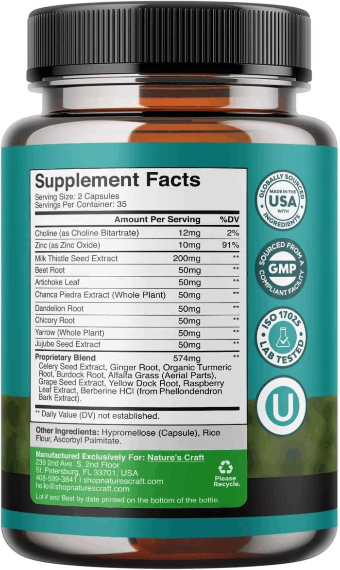 Liver Cleanse Detox & Repair 70 Capsules - Herbal Liver Support Milk Thistle Supplement - Silymarin Milk Thistle Supplements with Dandelion Root, Choline, Beetroot & Artichoke Extract - Image 3