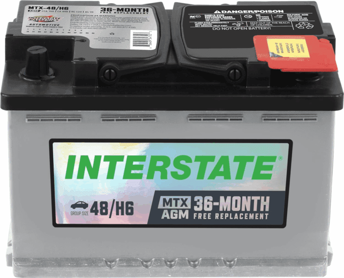 Automotive Battery 12V 70Ah (Group Size H6, 48) 760CCA SLI AGM Automobile Replacement Battery for Cars, Suvs, Sedans, Trucks (MTX-48/H6)