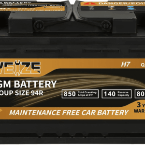 Platinum AGM Battery BCI Group 94R - 12V 80Ah H7 Size 94R Automotive Battery, 140RC, 850CCA, 36 Months Warranty