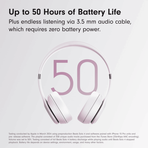 Solo4 with Applecare+ for Headphones (2 Years) - Cloud Pink - Image 3