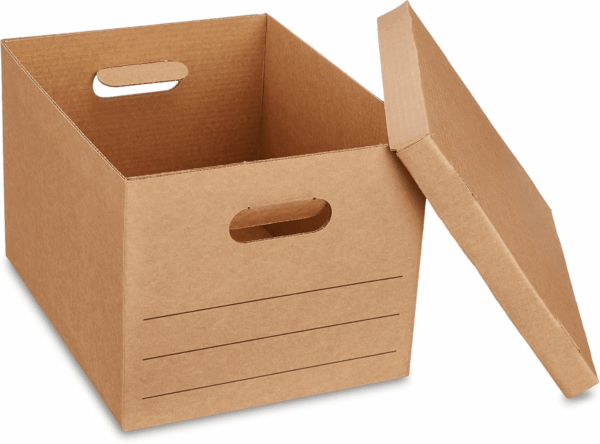 Moving Boxes with Handles and Lids for Packing, 20 Pack, Small, Brown, 15 X 10 X 12 Inches - Image 2