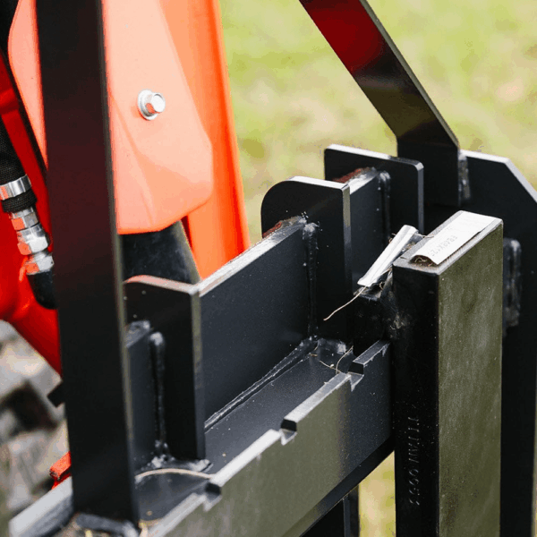 Standard Series Pallet Fork Frame, 48" Pallet Fork Blades, Quick Tach Connection for Skid Steers, Tractors, Rated 4,000 LB, Conus 2 Hay Spear Sleeves Included, 2" Receiver Hitch - Image 5