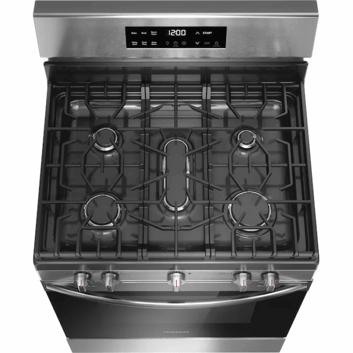 30-In 5 Burners 5.1-Cu Ft Freestanding Natural Gas Range ( Fingerprint Resistant Stainless Steel ) - Image 4