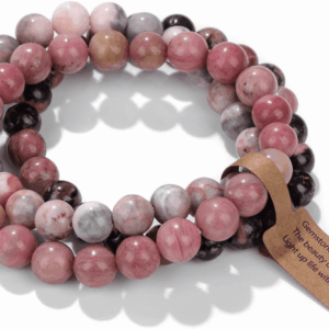 3 PCS Healing Crystal Bracelets for Women 8Mm Natural Stone Beaded Stretch Bracelet Amethyst Jewelry Gifts