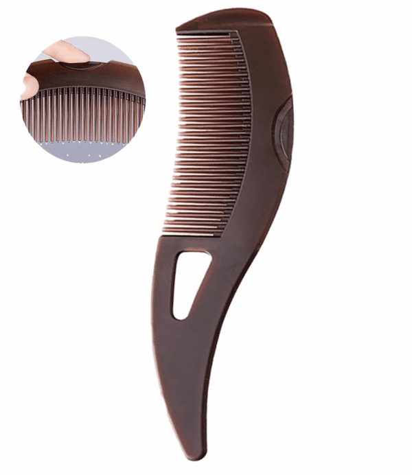 Dandruff Comb Fine Tooth Brown Scalp Detox Comb Lice for Women, Men & Kids Scalp Massage, Detoxing & Sweep Tool for Hair Care