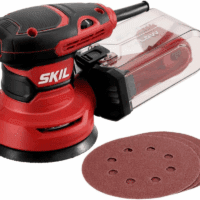 5” Random Orbital Sander with Cyclonic Dust Box & 3Pc Sanding Sheet - SR211601, Multicolor