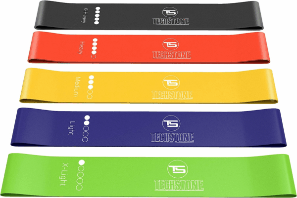 Resistance Bands Set for Men and Women, Pack of 5 Different Levels Elastic Band for Home Gym Long Exercise Workout – Great Fitness Equipment for Training, Yoga – Free Carrying Bag