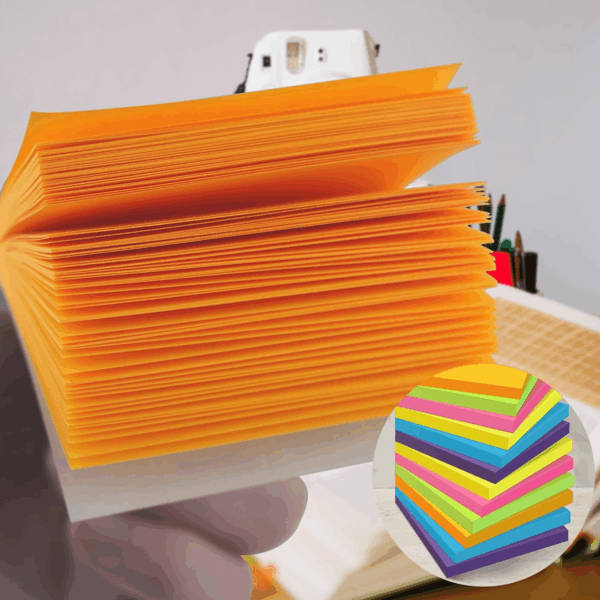Sticky Notes - 12 Pads, 3”X3” - Colorful Self-Stick Post Notes Bulk - Office Desk Accessories | Teacher Classroom Must Haves,Aesthetic School Supplies for Home,Easter Basket Essentials - Image 6