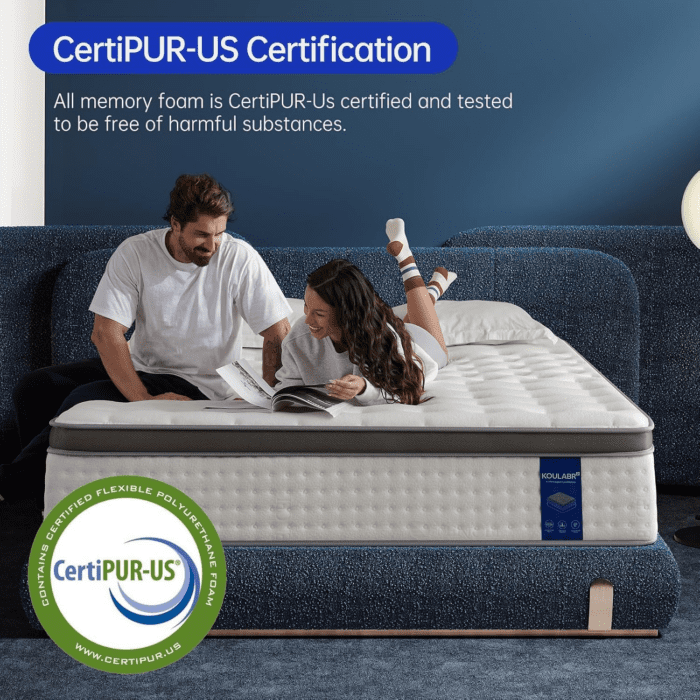 Queen Size Mattress, 14 Inch Hybrid Mattress in a Box, Gel Memory Foam Individually Wrapped Pocket Coils Innerspring Pressure Relief, Medium Firm (14 Inch, Queen (U.S. Standard)) - Image 2
