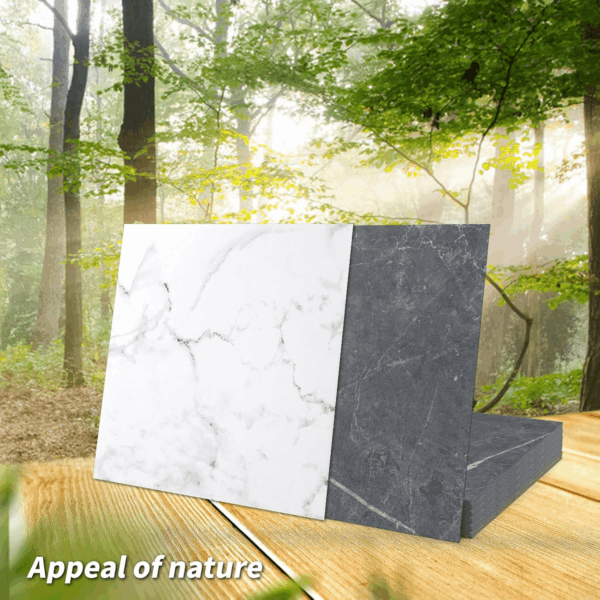 Peel and Stick Vinyl Floor Tiles 30-Pack 12 X 12 Inch, Self Adhesive Waterproof Flooring Planks for Kitchen, Dining Room, Bedrooms, Cover 30 Sq. Ft, Black & White Marble (15 Tiles per Color) - Image 9