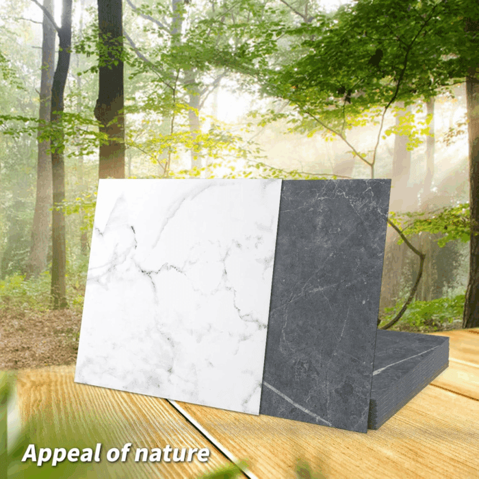 Peel and Stick Vinyl Floor Tiles 30-Pack 12 X 12 Inch, Self Adhesive Waterproof Flooring Planks for Kitchen, Dining Room, Bedrooms, Cover 30 Sq. Ft, Black & White Marble (15 Tiles per Color) - Image 9