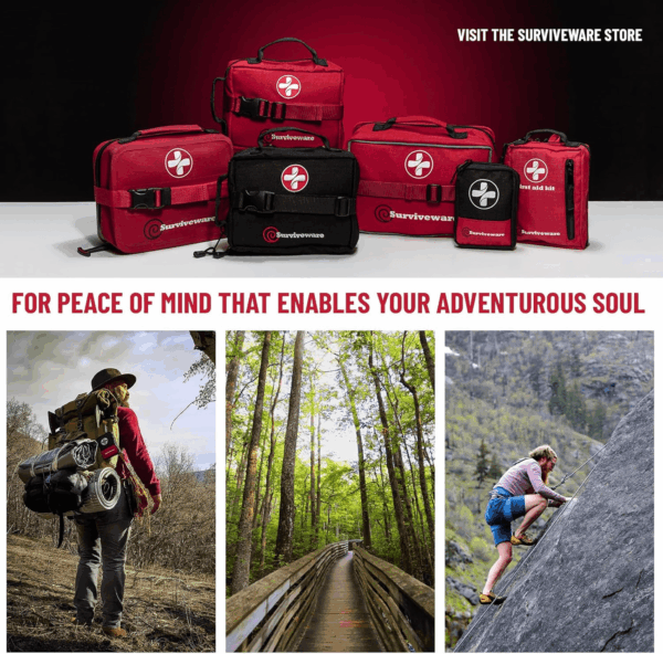 238 Pcs Comprehensive Premium Survival First Aid Kit - Medical Emergency Kit for Travel Camping Gear, Home Essentials & Outdoor Emergencies - HSA & FSA Eligible Survival Kit - Image 9