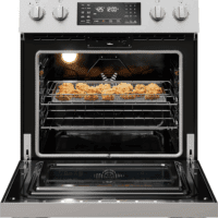 Front Control Electric Range Oven with 5 Cooktop Elements with 7 Cooking Power Options, True Convection, Steam and Self Clean, Freestanding Oven, 4.8 Cu. Ft. Capacity Stainless Steel - Image 6