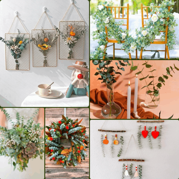 11 PCS Real Dried Eucalyptus Stem for Shower & Bathroom Decor - 17'' Large Natural Fresh Eucalyptus Leaves Hanging Plants, Shower Stuff Green Home Vase Decor, DIY - Image 5