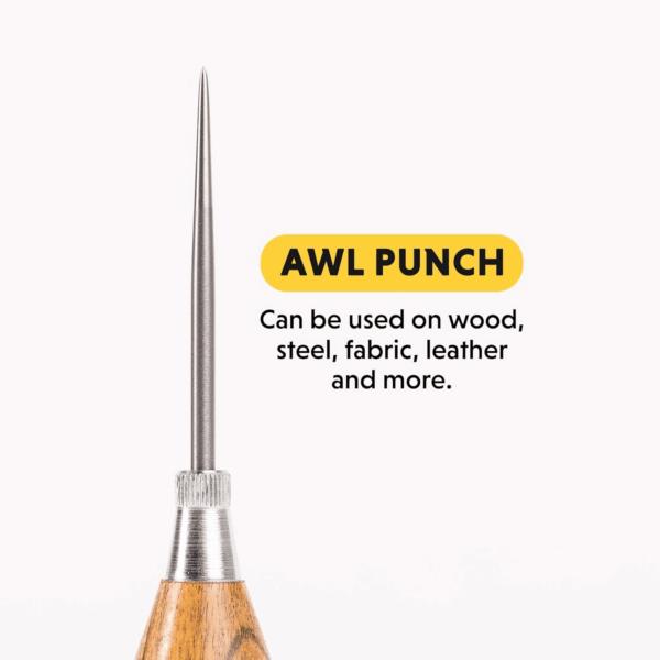 Scratch Awl Tool with Hardwood Handle - Scribe, Layout Work, & Piercing Wood - Alloy Steel Blade - Image 6