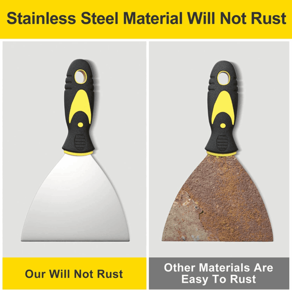 5Pcs Putty Knife, Set, 1" 2" 3" 4" 5" Scraper, Spackle Knife, Paint Scraper, Scraper Tool, No Rusting, Perfect for Repairing Drywall, Removing Wallpaper, Mud, Plaster Scraping - Image 3