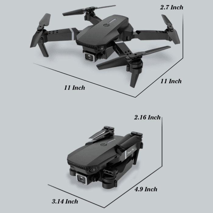 Drone with 1080P Camera for Kids, Foldable Mini Drone for Kids Boys Beginners, 2 Batteries, Toys Drone, Gestures Selfie, One Key Start, 360° Flips, Toy Gifts for Boys Black E88 - Image 7