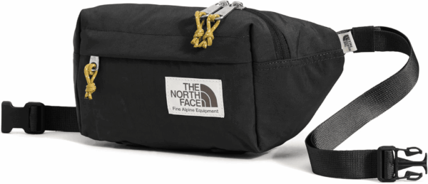 Berkeley Lumbar Waist Pack with Zipper Closure and Adjustable Strap - PFAS Free, TNF Black/Mineral Gold-Npf, One Size