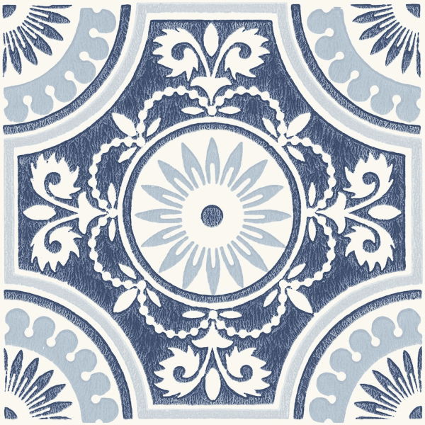 12-In by 12-In Blue Ezra Vinyl Peel & Stick Floor Tiles (10 Tiles), (10 Sq.Ft./Carton)