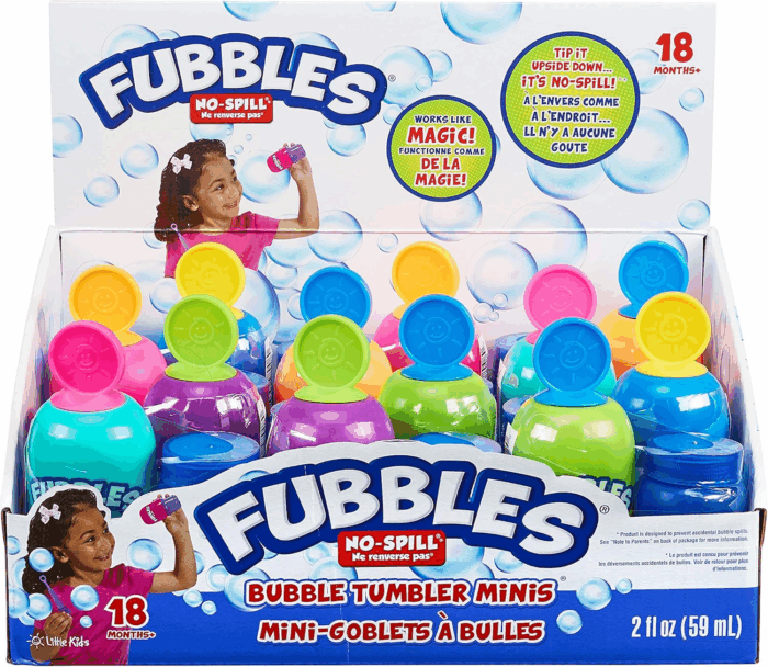 Fubbles No Spill Bubble Tumbler Minis Party Favor 12 Pack | Bubble Toy for Babies Toddlers and Kids | Includes 2Oz Bubble Solution and a Wand per Bottle (Assorted Colors) - Image 7